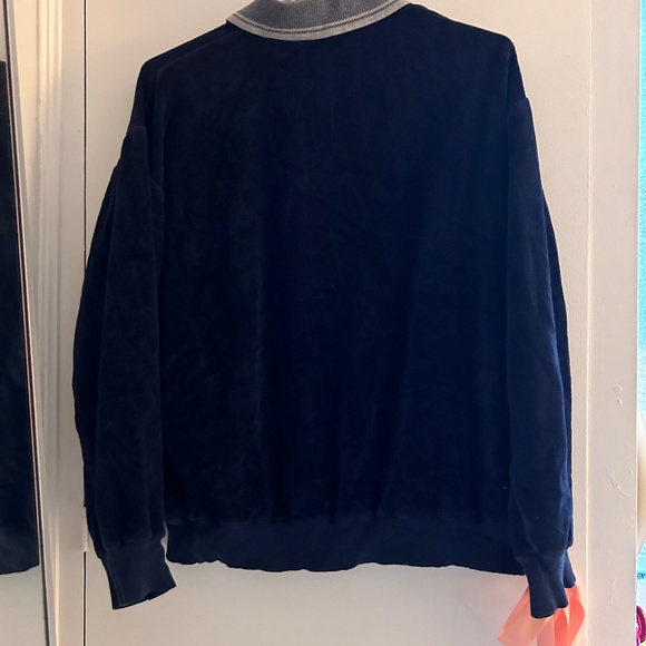 Velour Collared Quarter Button-Up - Picture 3 of 3